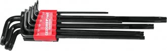 Jogo de chaves hexalobular longa, T10 - T50, com 9 pe�as, R36455009, GEDORE RED