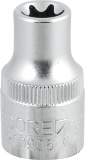 Soquete hexalobular f�mea, com encaixe 1/2