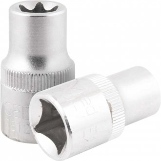 Soquete hexalobular f�mea, com encaixe 1/2