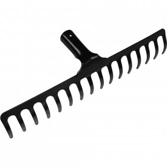 Ancinho curvo met�lico leve, 16 dentes, sem cabo, 77101164 TRAMONTINA