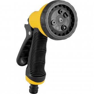 Esguicho pl�stico para jardim, 7 fun��es, engate 1/2