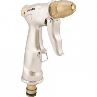 Esguicho met�lico para jardim, tipo pistola, engate 1/2