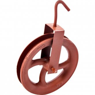 Roldana de ferro 8 cm, com gancho, TENACE