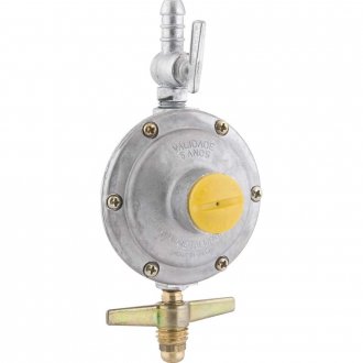 Regulador de g�s parafusado com vaz�o de 2 kg/h, sem man�metro, sem mangueira, 506/01, ALIAN�A