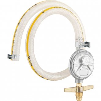 Regulador de g�s blindado, vaz�o de 1 kg/h, com mangueira de 1,20 m, sem man�metro, 505/01, ALIAN�A