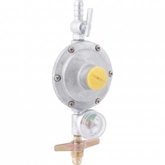 Regulador de g�s parafusado com vaz�o de 2kg/h, com man�metro, sem mangueira, 506/01, ALIAN�A