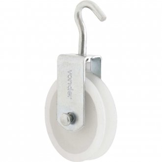 Roldana pl�stica, 4 cm, com gancho, VONDER