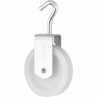 Roldana pl�stica, 6 cm, com gancho, VONDER
