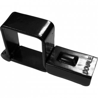 Porta-cadeado para port�o, n� 10, 53 mm x 63 mm, preto, para cadeado 30 mm, 73510, DOVALE