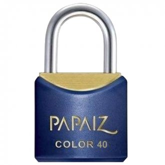 Cadeado de lat�o 40 mm, revestimento azul, CR-40 PAPAIZ
