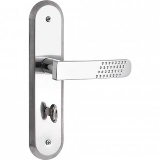 Fechadura banheiro, espelho em a�o inox, modelo 1820/21, STAM