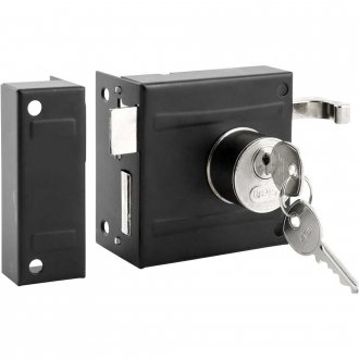 Fechadura de sobrepor para port�o, modelo 701/80, simples, STAM
