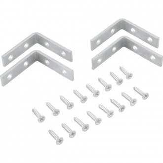 Cantoneira para cortina, 4 cm x 4 cm, zincada, com 4 pe�as, VONDER