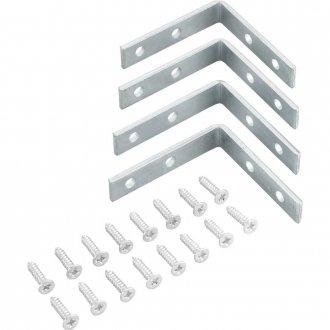 Cantoneira para cortina, 5 cm x 5 cm, zincada, com 4 pe�as, VONDER