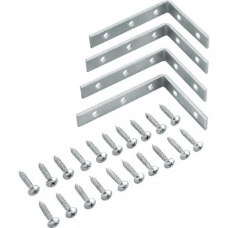 Cantoneira para cortina, 5 cm x 7 cm, zincada, com 4 pe�as, VONDER