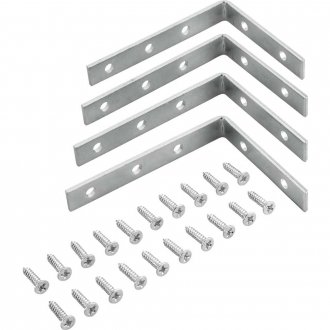 Cantoneira para cortina, 6 cm x 8 cm, zincada, com 4 pe�as, VONDER