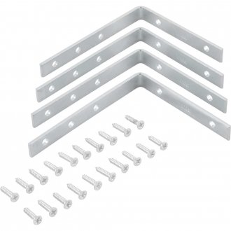 Cantoneira para cortina, 8 cm x 10 cm, zincada, com 4 pe�as, VONDER