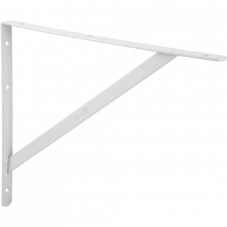 Cantoneira tipo m�o francesa, cor branca,30 cm, NOVE54
