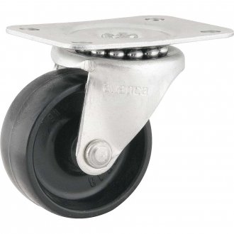 Rod�zio girat�rio leve 38 mm, de poliuretano, preto, 7629ME13-ZI, 89238 ALIAN�A
