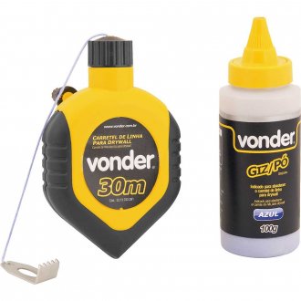 Linha com giz azul, para drywall, VONDER