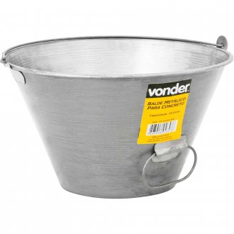 Balde met�lico para concreto, 10 litros, VONDER