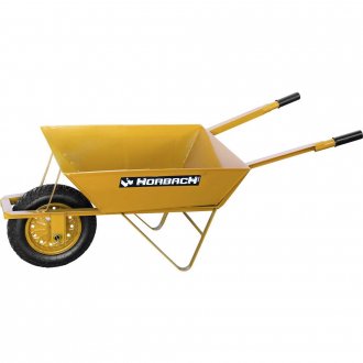 Carrinho de m�o com pneu e c�mara, ca�amba quadrada, chapa 18 (1,20 mm), HORBACH