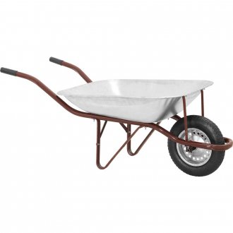 Carrinho de m�o com pneu e c�mara, ca�amba reta, galvanizada, VONDER