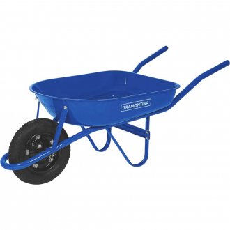 Carrinho de m�o com pneu e c�mara, ca�amba met�lica, 50 litros, TRAMONTINA