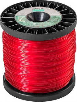 Fio de nylon 2,7 mm x 154 m, vermelho perfil redondo, 1 kg, 7184, EKILON GRASS