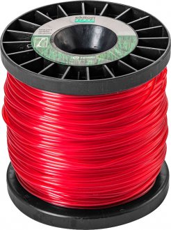 Fio de nylon 2,7 mm x 308 m, vermelho perfil redondo, 2 kg, 7169, EKILON GRASS