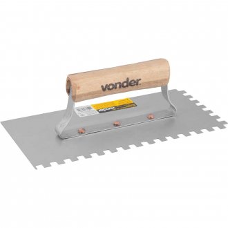 Desempenadeira de a�o, dentada, fechada, 255 mm x 120 mm, VONDER