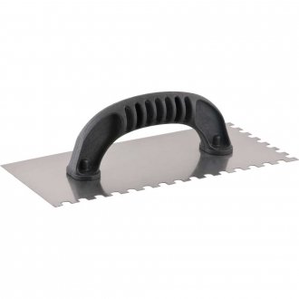 Desempenadeira de a�o, dentada, com cabo pl�stico, 255 mm x 120 mm, VONDER