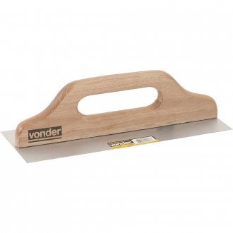 Desempenadeira de a�o, para gesso, 310 mm x 120 mm, VONDER
