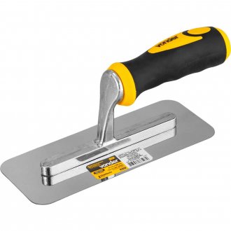 Desempenadeira retangular de a�o inox, lisa, 20 cm, VONDER
