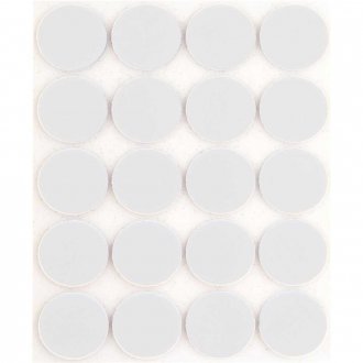 Feltro autoadesivo branco, redondo, 22 mm, VONDER