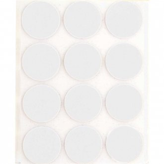 Feltro autoadesivo branco, redondo, 28 mm, VONDER