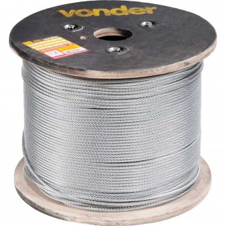 Cabo de a�o galvanizado, alma de fibra, 4,76 mm - 3/16
