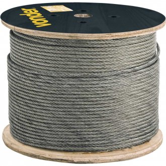 Cabo de a�o galvanizado, alma de fibra, 19,10 mm - 3/4