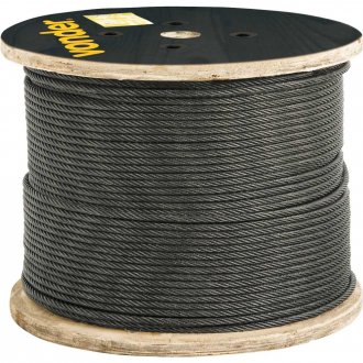Cabo de a�o com alma de a�o, polido, 9,53 mm - 3/8