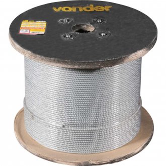 Cabo de a�o plastificado transparente, alma de fibra, 3,97 mm - 5/32