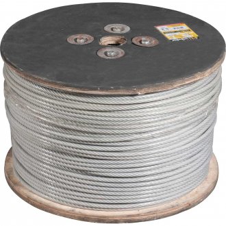 Cabo de a�o plastificado transparente, alma de fibra, 7,94 mm - 5/16