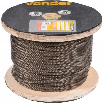 Cabo de a�o polido, alma de fibra, 4,76 mm - 3/16
