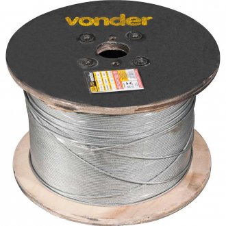 Cabo de a�o com alma de a�o, galvanizado, 4,76 mm - 3/16