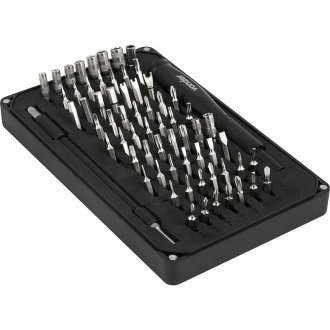 Jogo de bits/ponteiras de precis�o, com 66 pe�as, encaixe sextavado de 4 mm, VONDER