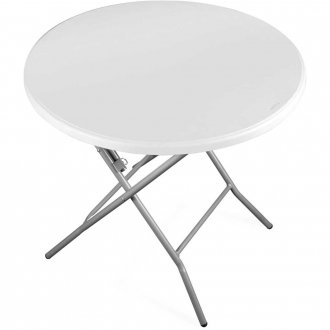 Mesa dobr�vel redonda, 80 cm, branca, VONDER