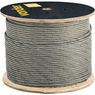 Cabo de a�o galvanizado, alma de a�o cabo independente, 11,00 mm, 6 x 19W, VONDER