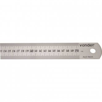 Escala de a�o inox, 1.500 mm, r�gida, VONDER