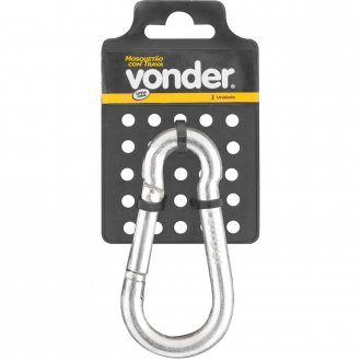 Mosquet�o com trava, 8 mm x 80 mm, cartela com 1 pe�a, VONDER