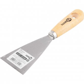 Esp�tula de a�o, 63 mm, com cabo de madeira, NOVE54