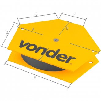 Esquadro magn�tico hexagonal 30 kgf para soldador, VONDER